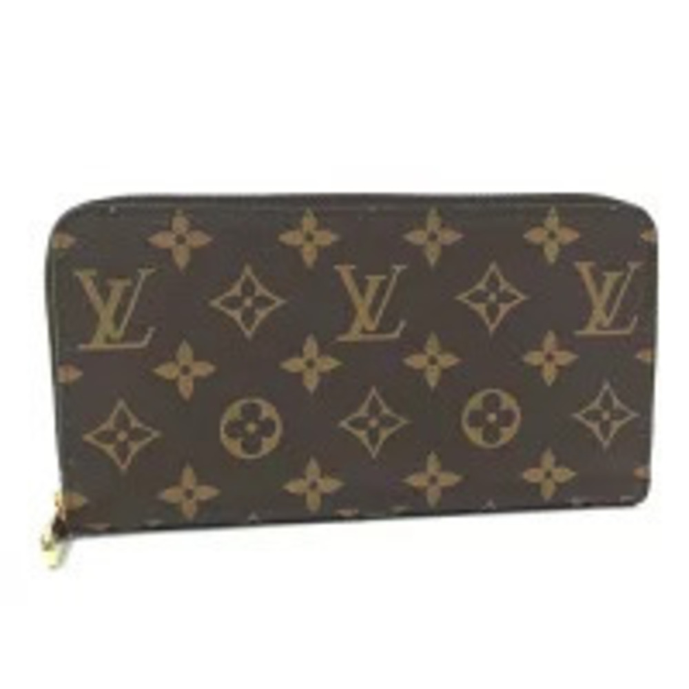 LOUIS VUITTON Zippy Wallet Round Zipper Long Monogram Brown